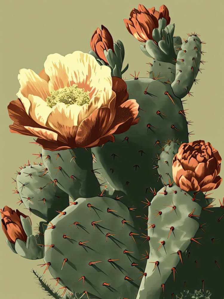 Vintage Cactus Illustration 2