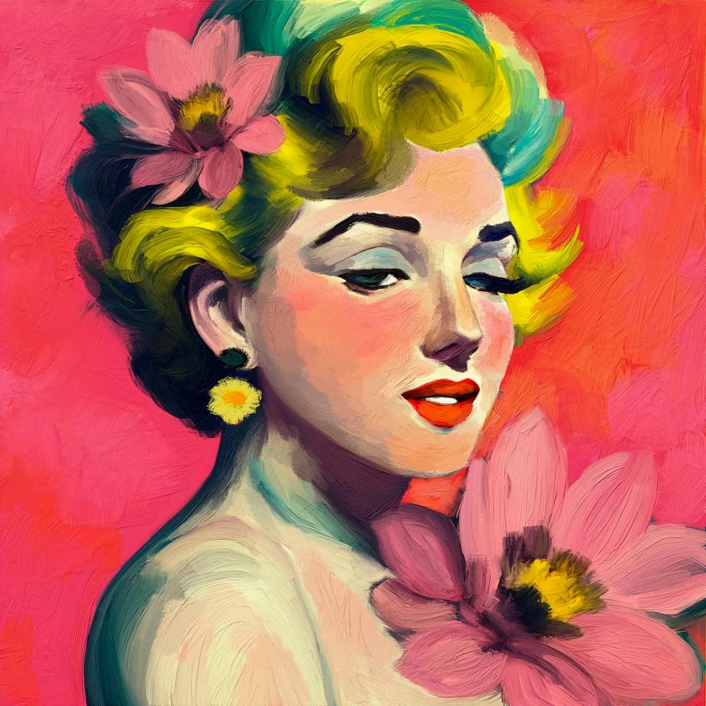 Marylin Monroe Retro Portrait