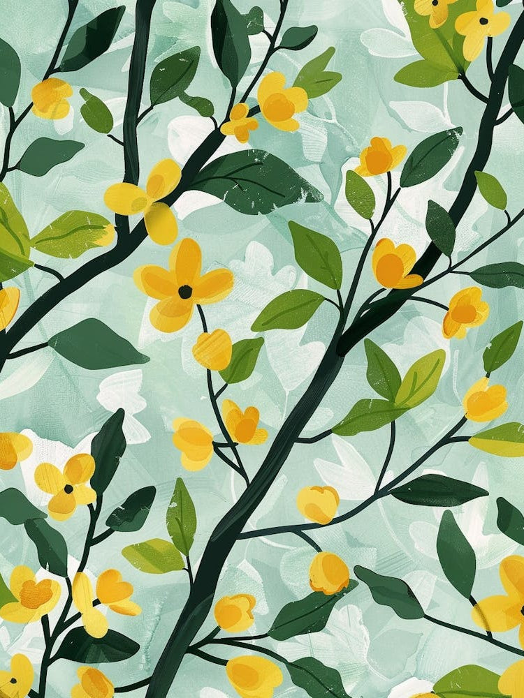 Alder Tree Flat Illustration 2