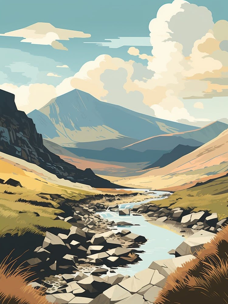 Snowdonia National Park Wales 1 Hiking Trail Landscape