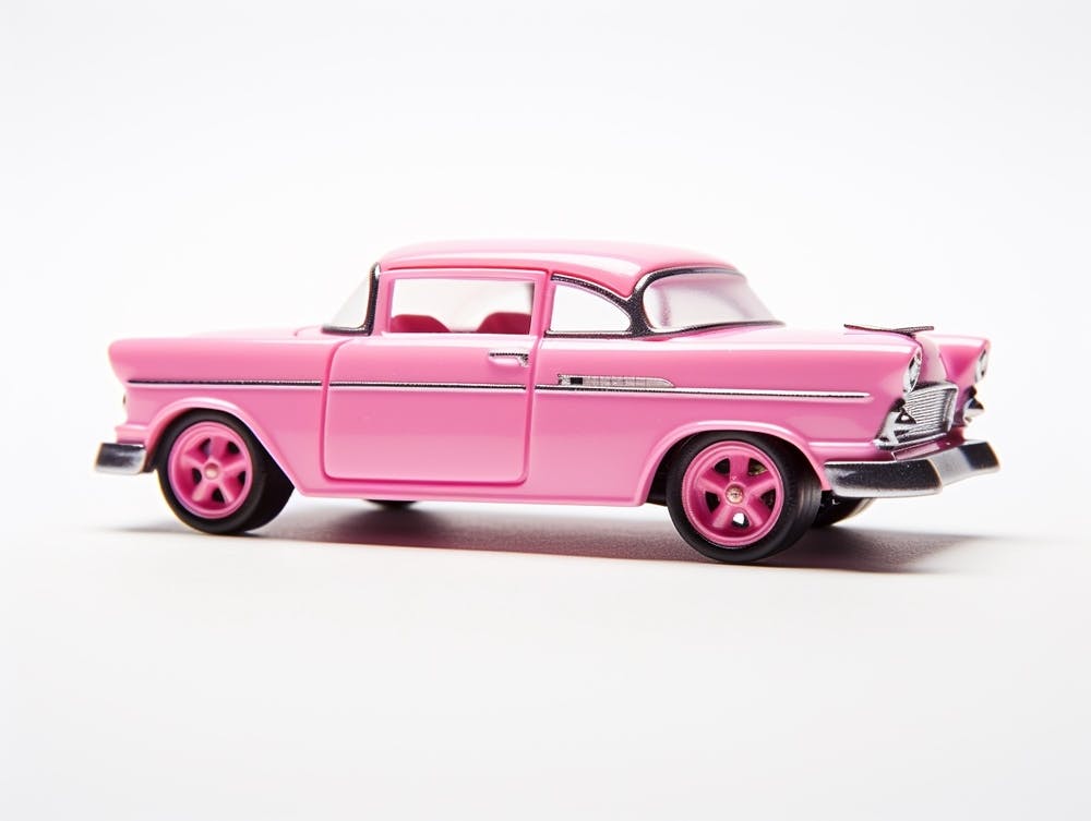 Toy Car 55 Chevy Bel Air Gasser Pink