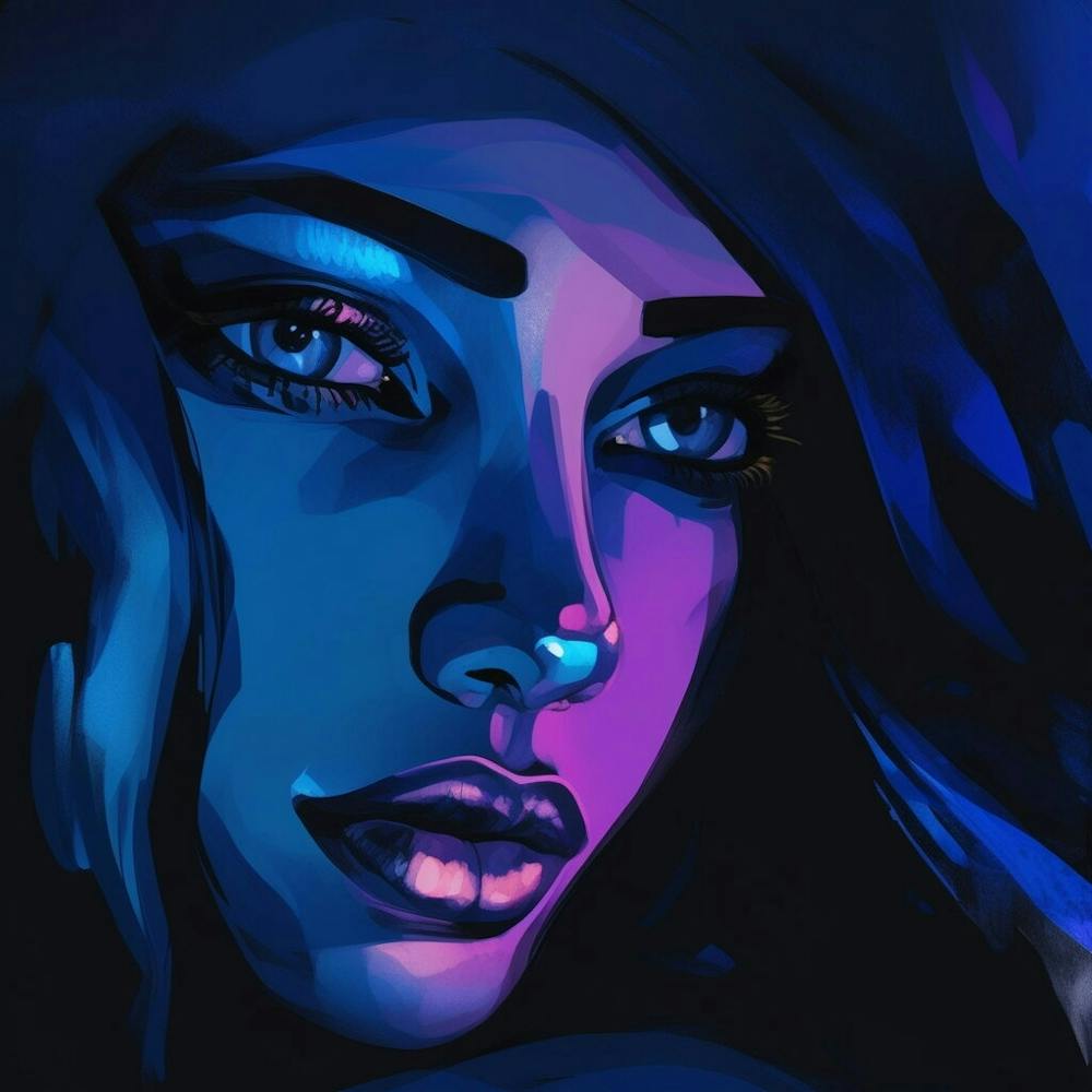 Sexy Girl With Blue Eyes