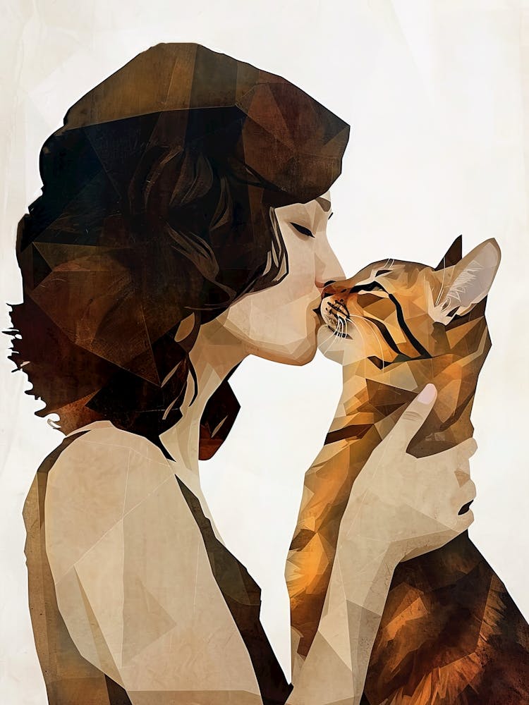 Kitty I love you cat and woman 1