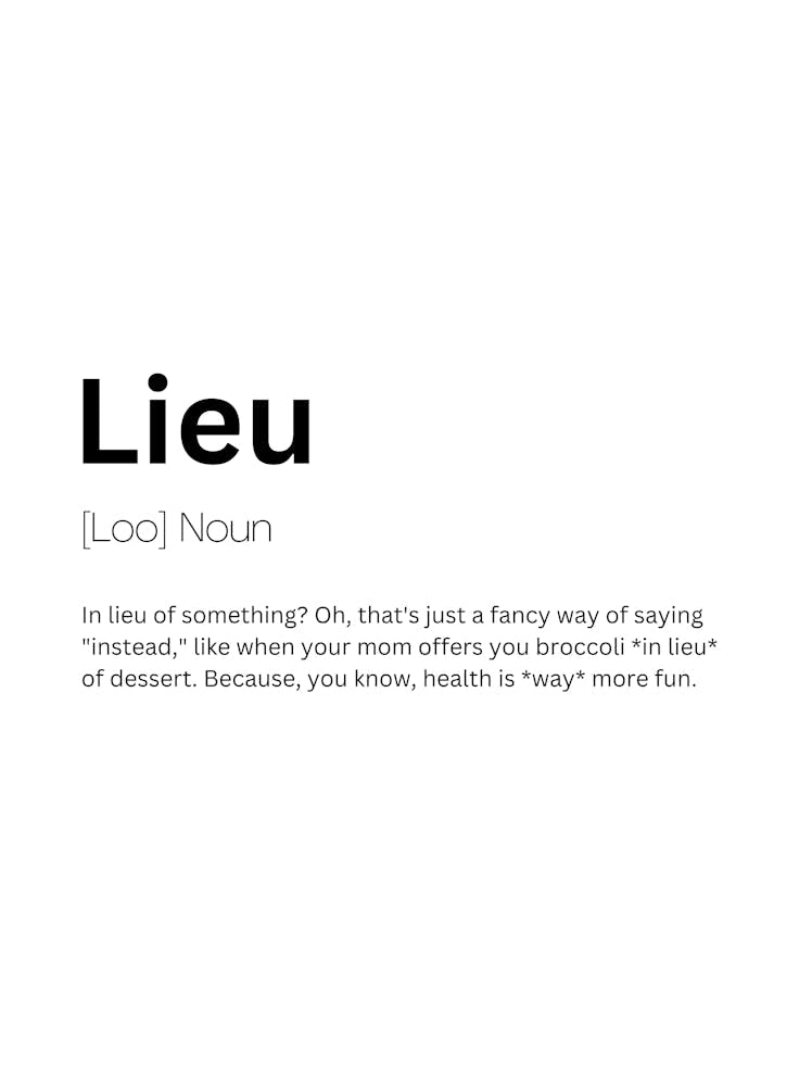 Lieu Definition Meaning