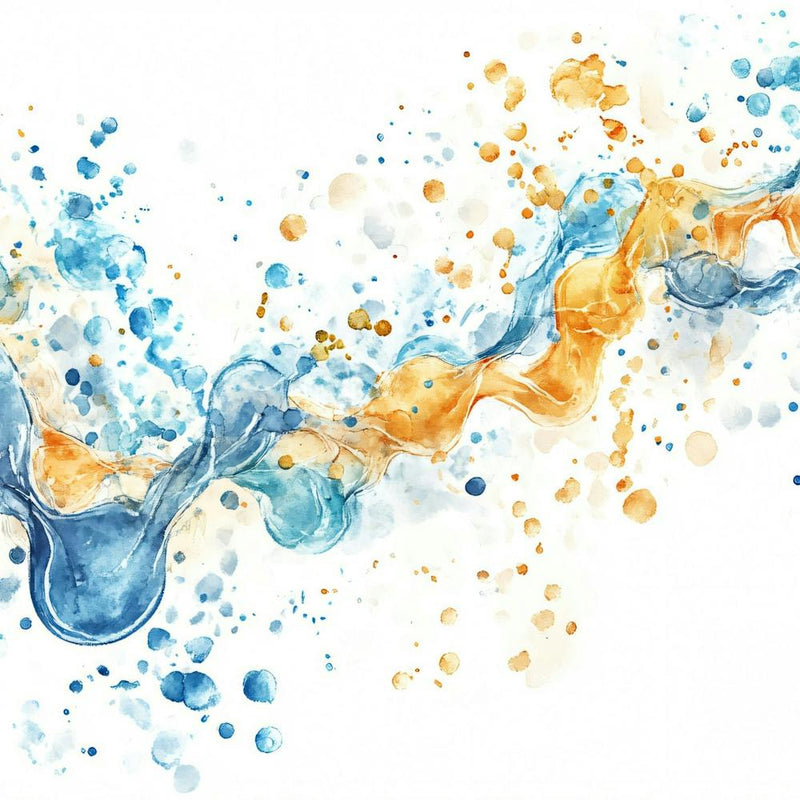 Water Splashes On White Background