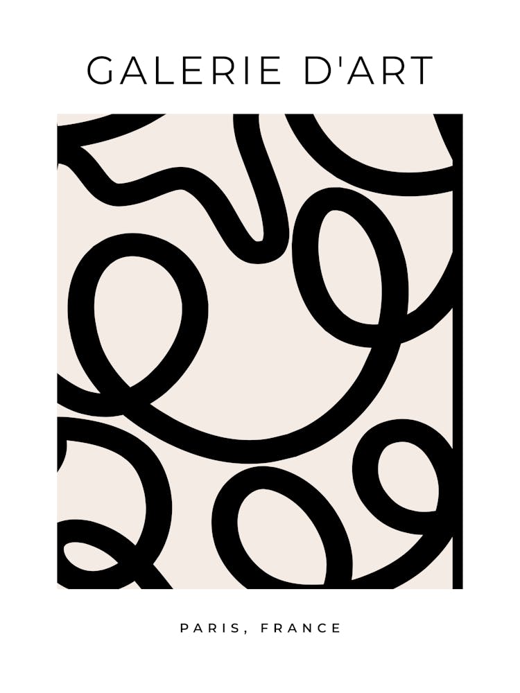 Abstract Line Black And White