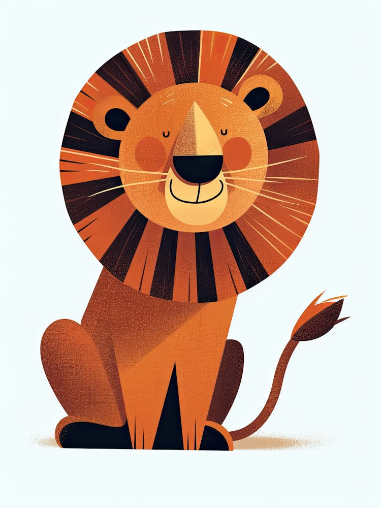 Happy Lion Cub Children Prints & Kids Posters