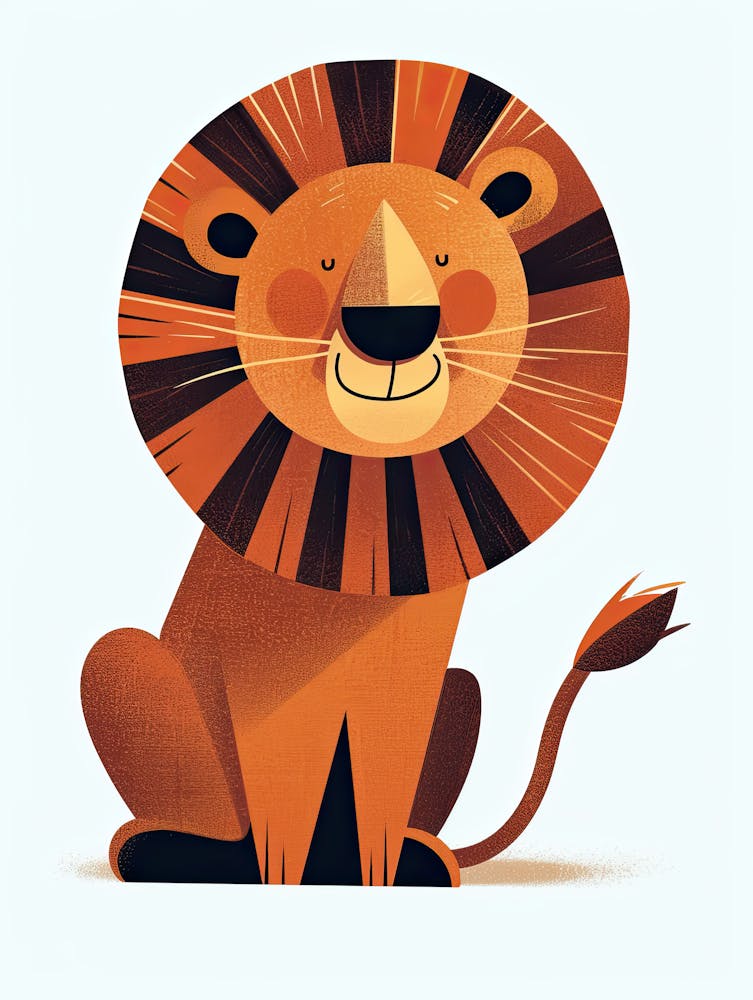 Happy Lion Cub Children Prints & Kids Posters