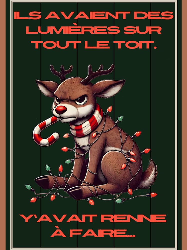 Renne lumières de Noël vert