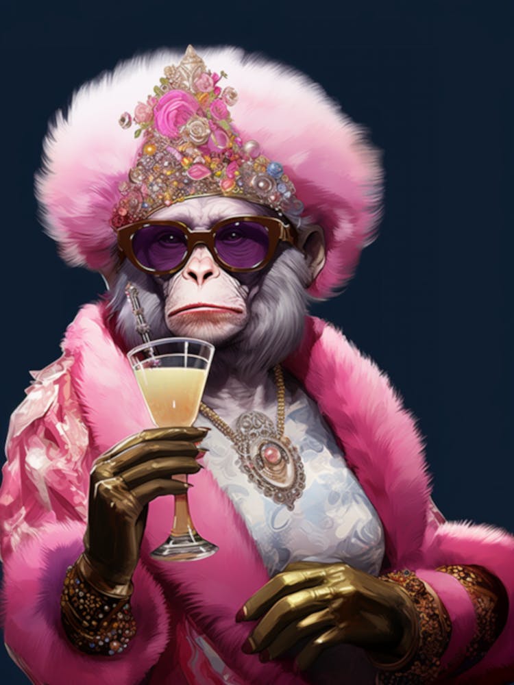 Cropped Female Monkey Having A