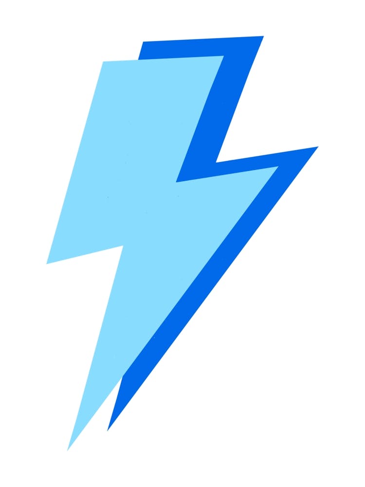 Blue Lightning Bolt 1