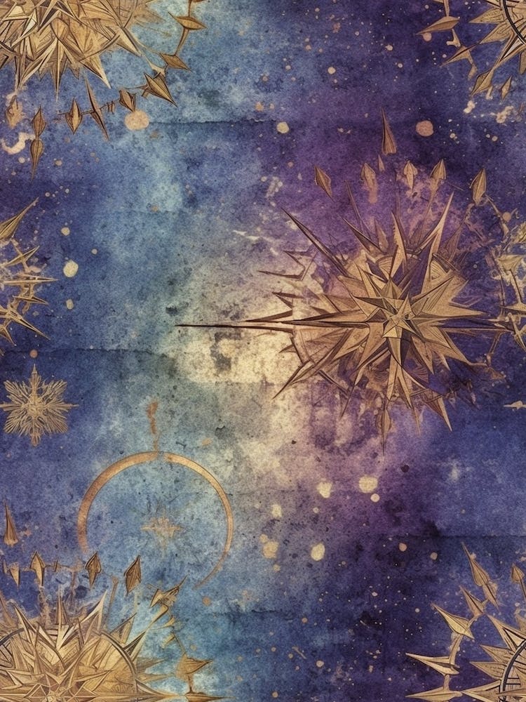 Vintage Old Paper Celestial 1