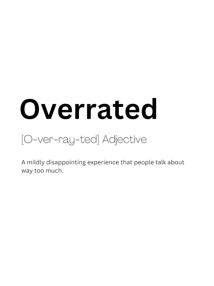 Overrated Definition Meaning