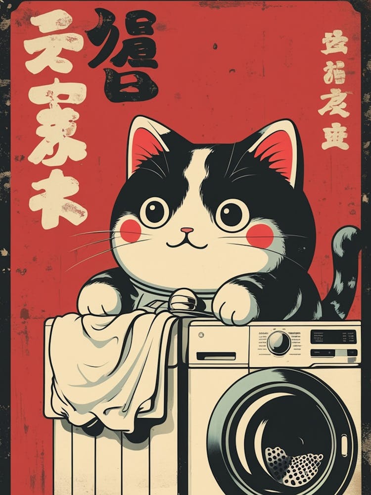 Chat Dans la Machine à Laver 22