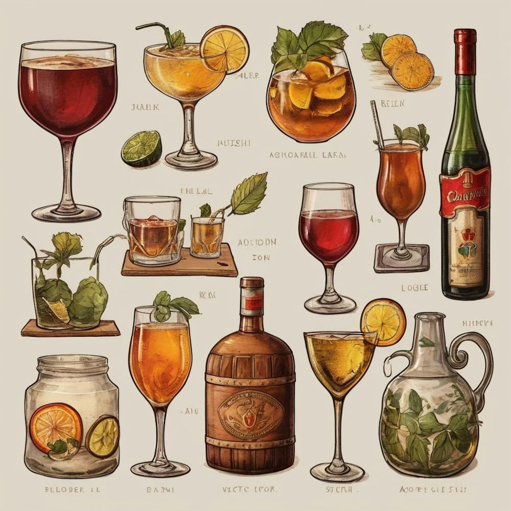 Standard Alkoholische Getränke Verschiedener Länder Ästhetik 1 (1)