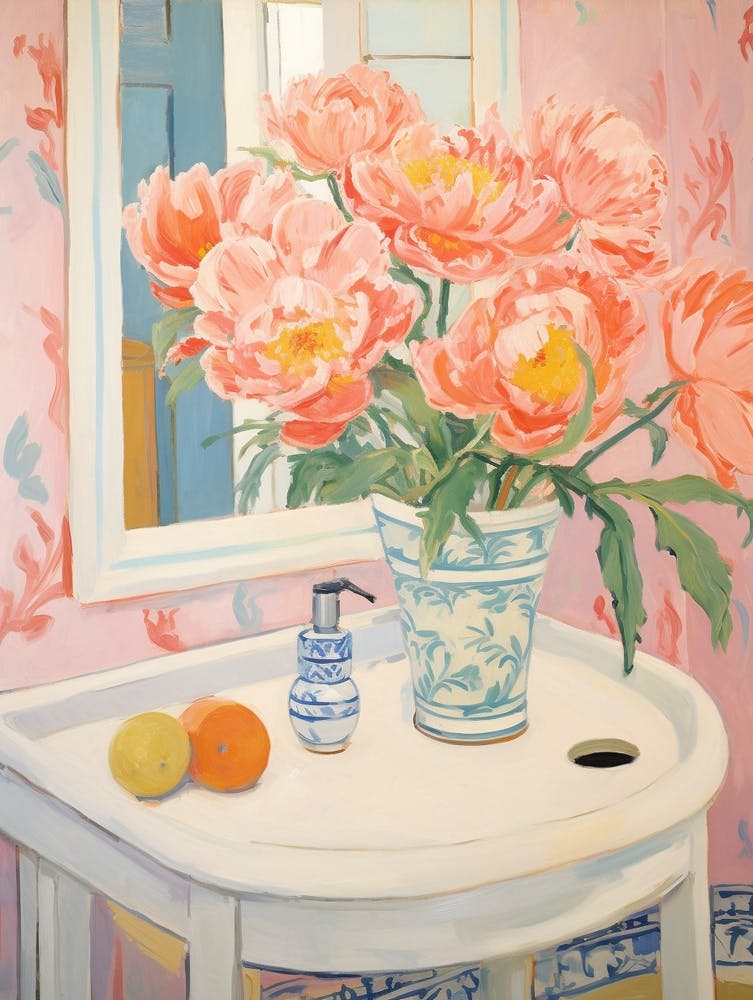 A Vase With Peony, Flower Bouquet 2