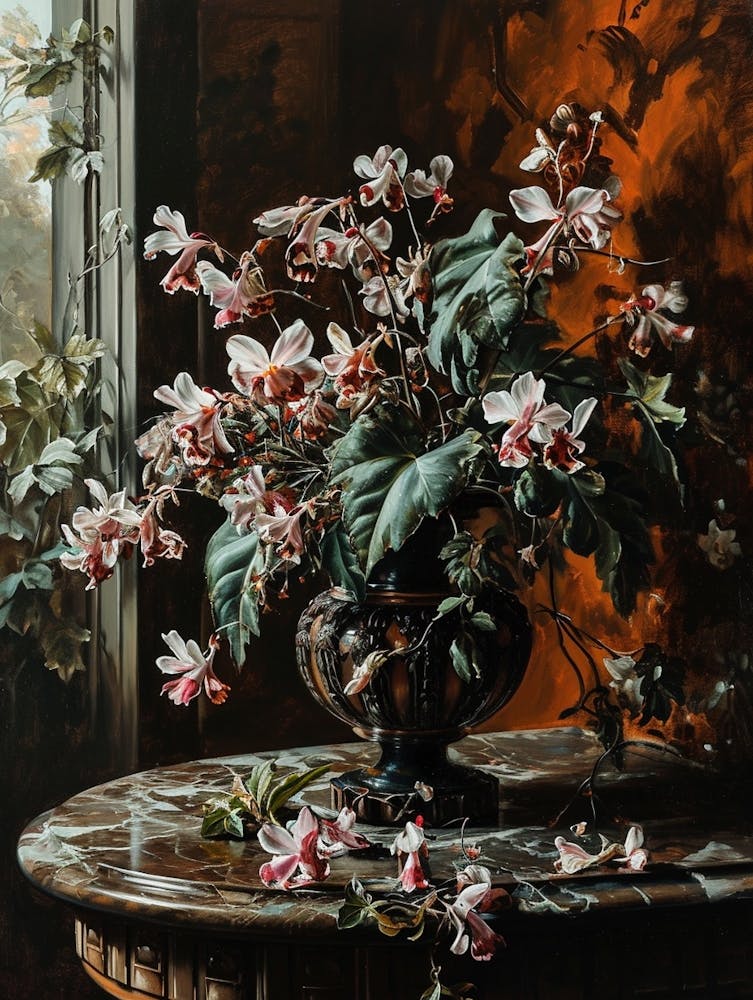 Baroque Floral Still Life Cyclamen 2
