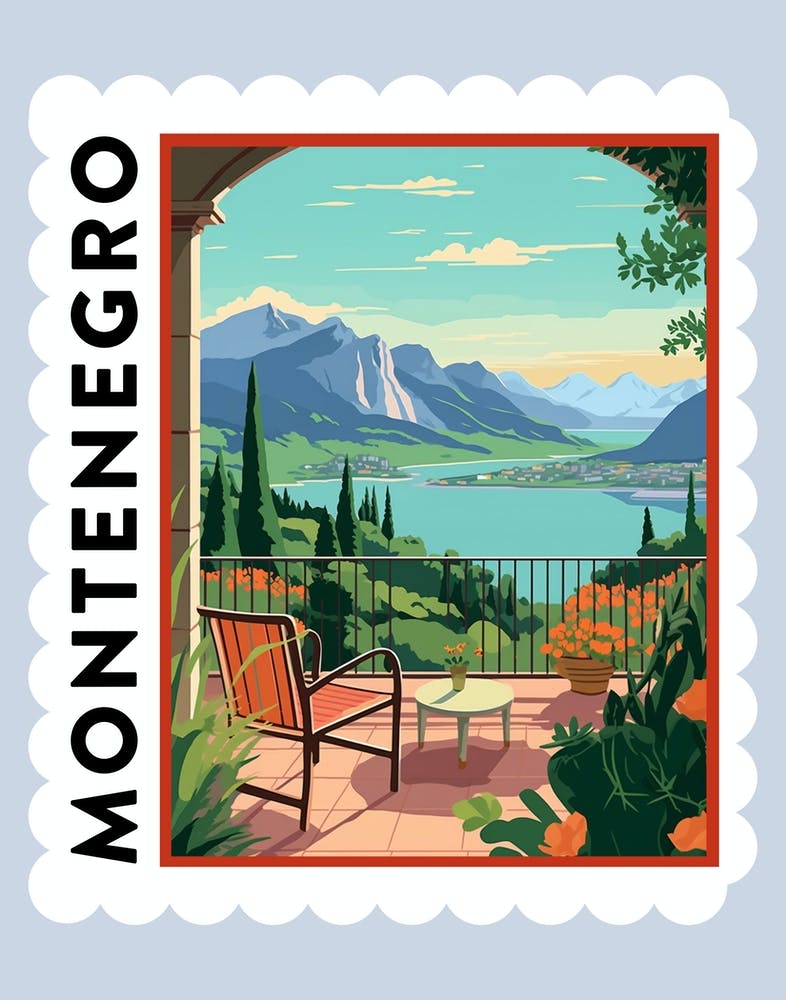 Montenegro 1 Travel Stamp Poster
