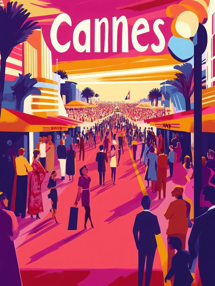 Aihrgdesign A 1970s Inspired Travel Poster For Cannes 2