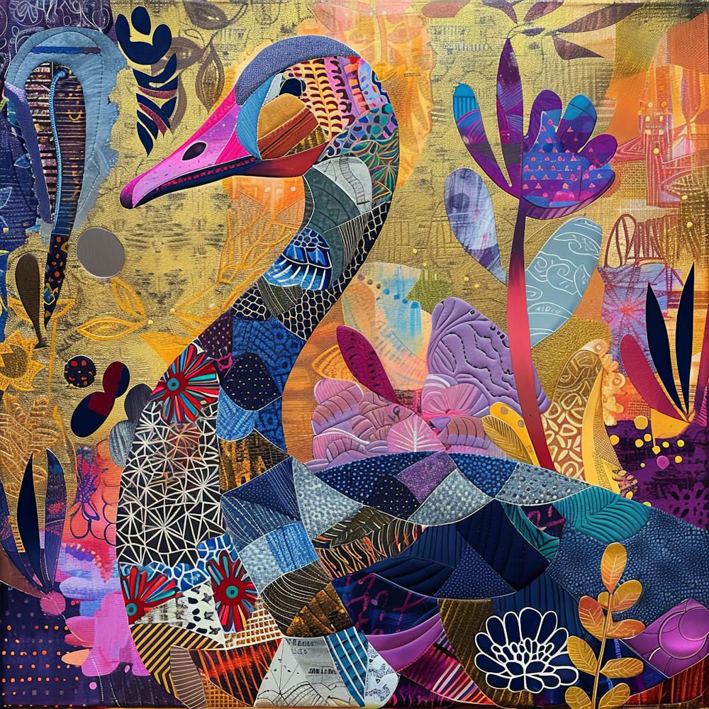 Patchwork Quilted Goose 2