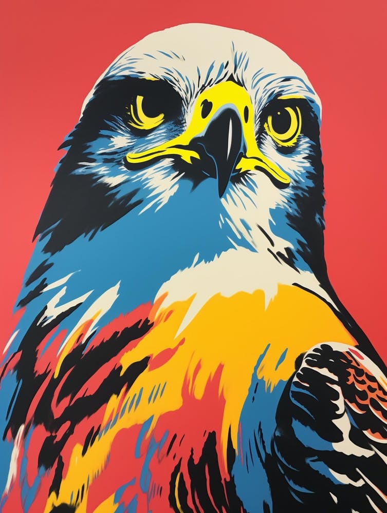 Andy Warhol Style Bird Falcon 7
