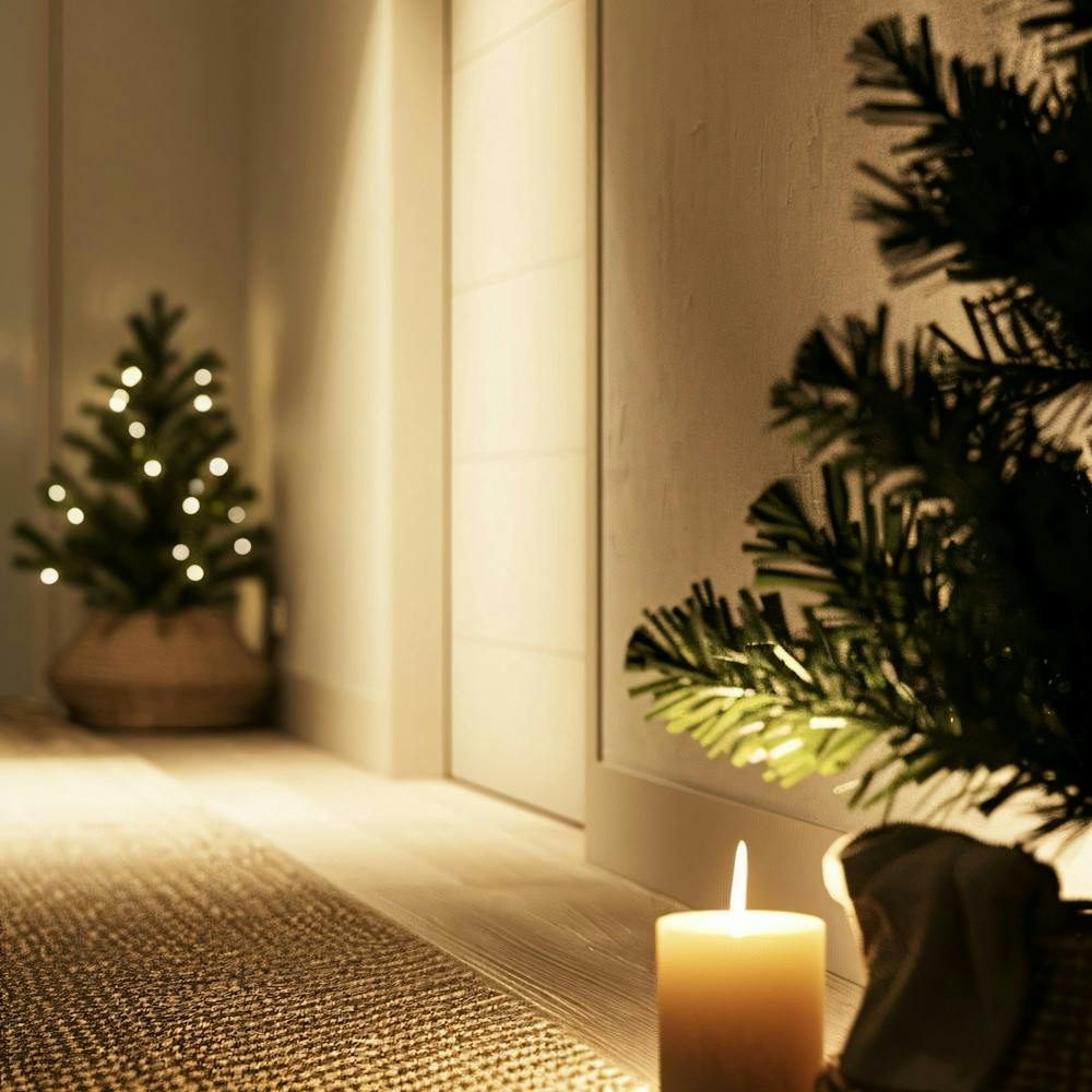 Christmas Tree In The Hallway