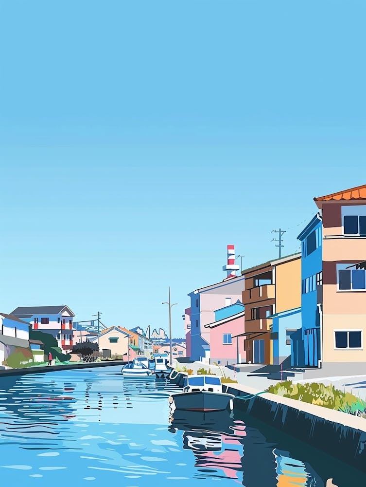 Otaru Japan 2 Colourful Illustration