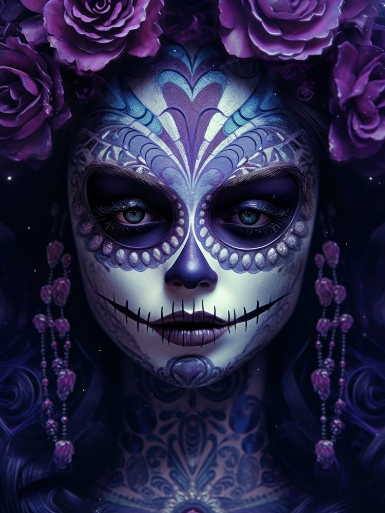 Female La Catrina Skull Face