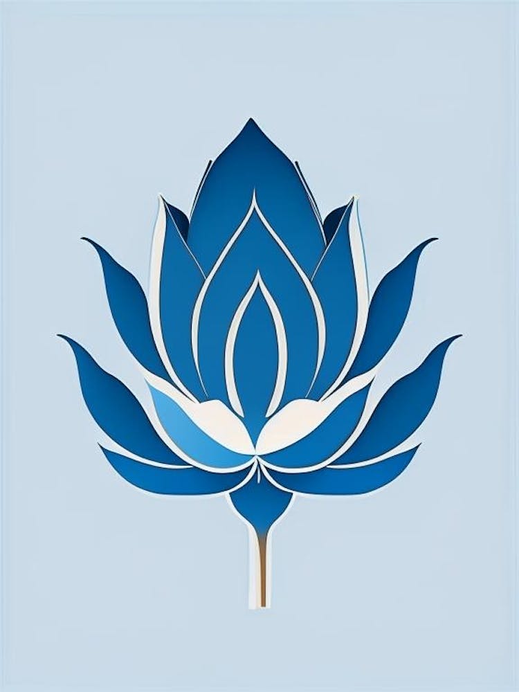 Blue Lotus Retro Minimal 2