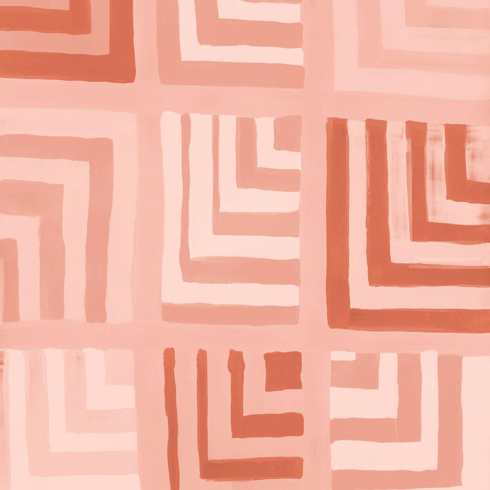 Painted Color Block Squares In Pink