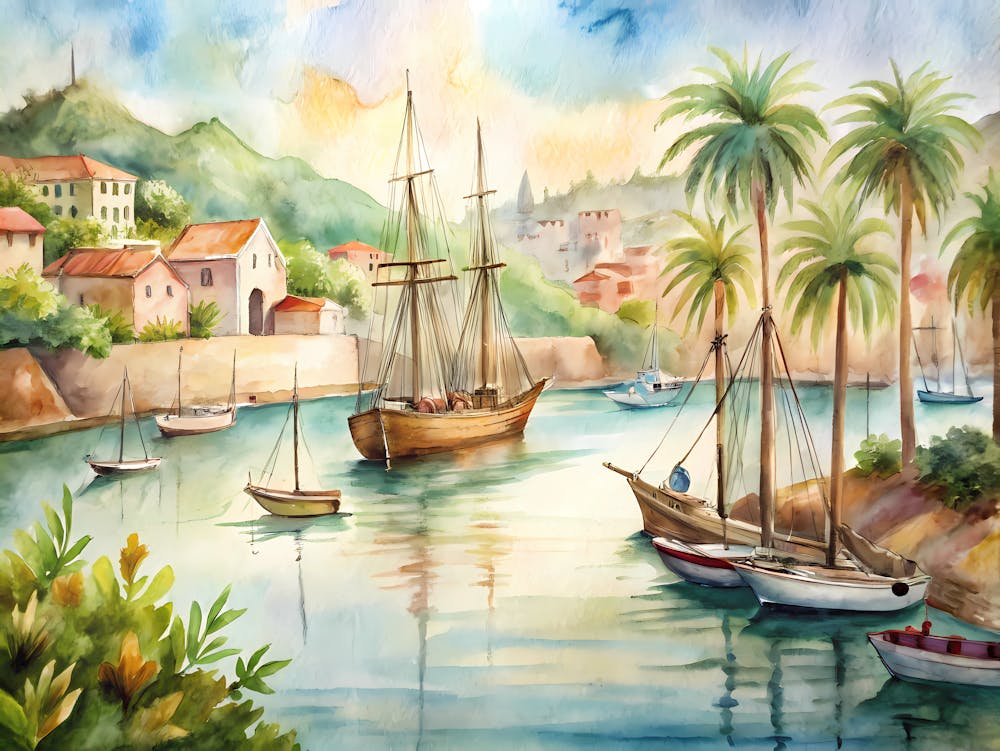 Oumea New Caledonia A Vintage Illustration