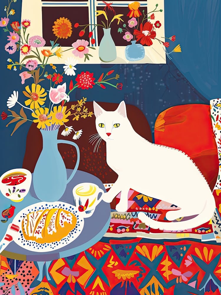 Tea Time With A Egyptian Mau Cat 1