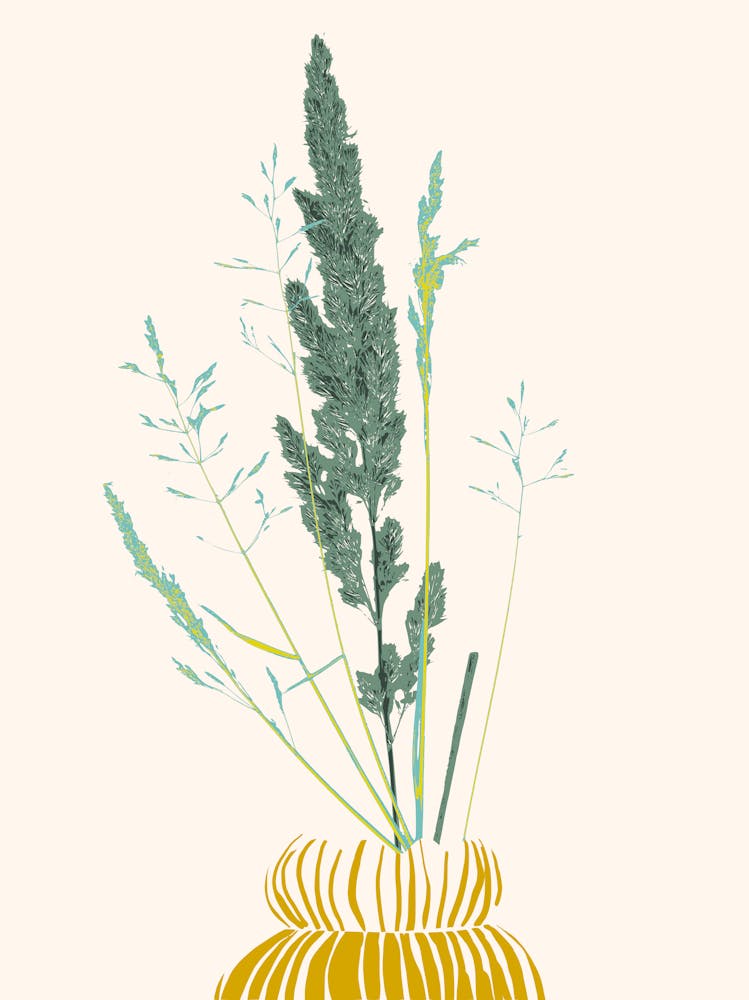 Plant based happyness Grasses 2 still life