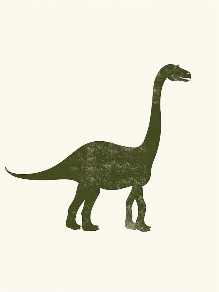 Lime Green Dinosaur Silhouette 2