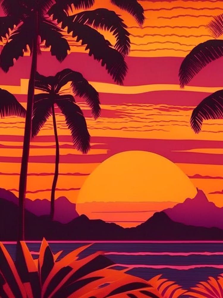 Hawaii Retro Sunset 4