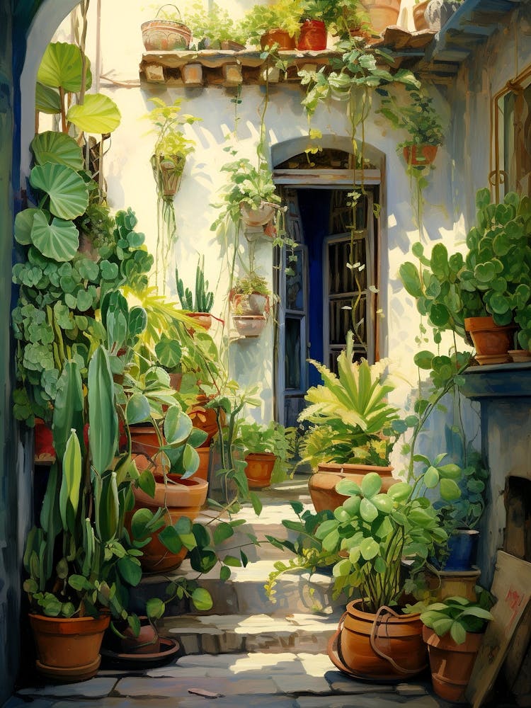 Potted Plants by the Door