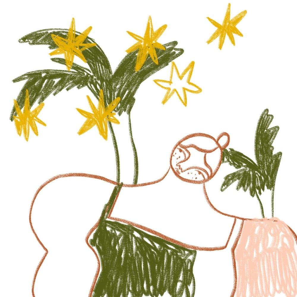 Stars And Palmtrees Square