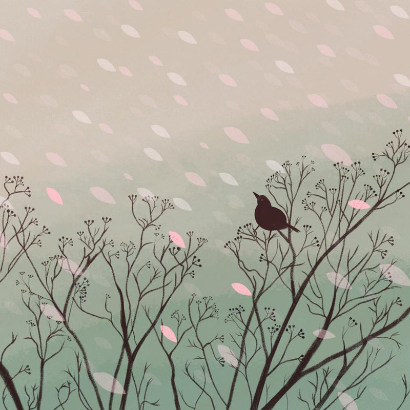 Bird In Rain Square