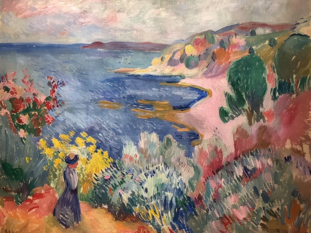 Tidal Tranquility Painting Inspired By Paul Cezanne