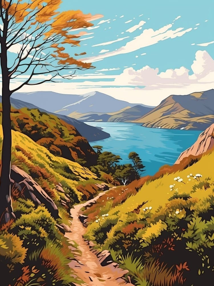 The West Highland Way Scotland 5 Vintage Travel Illustration