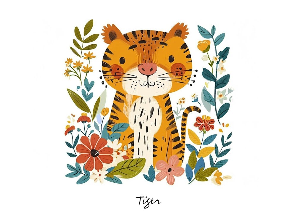 Little Floral Tiger 2 Poster