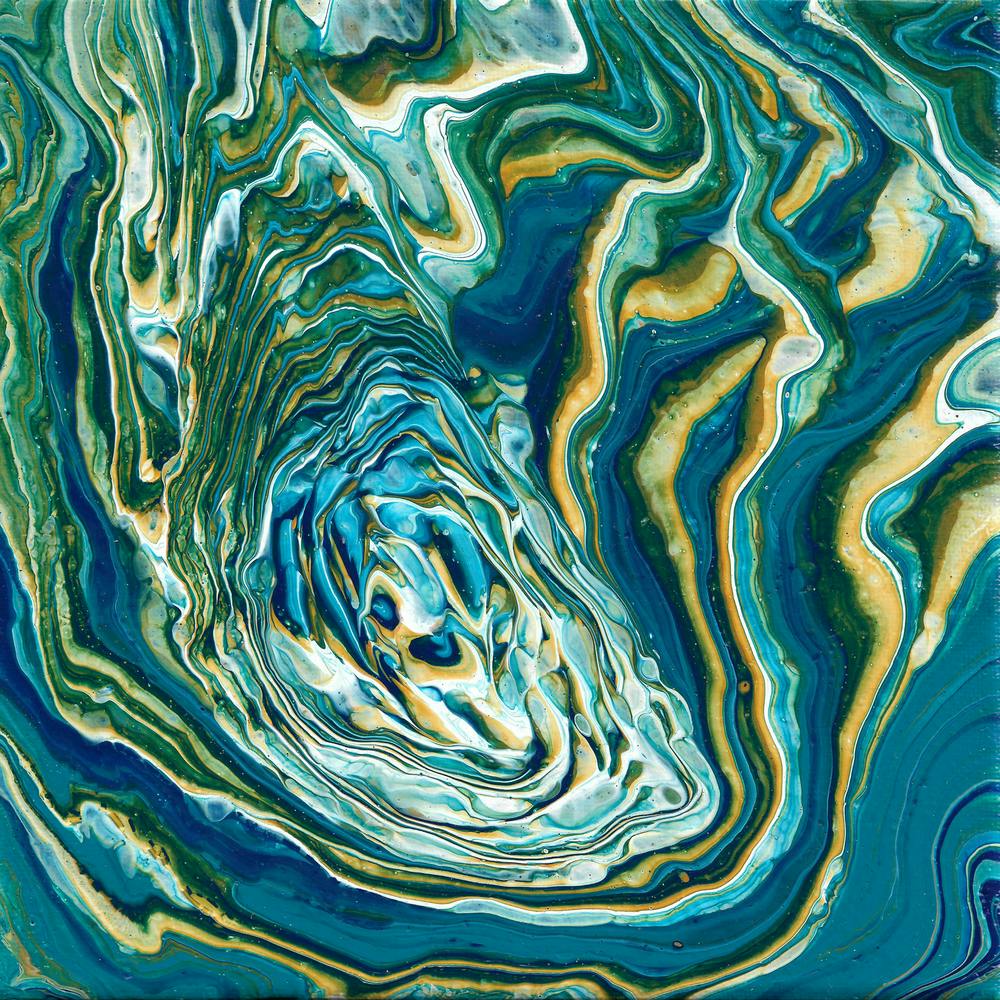 Blue And Gold Swirl