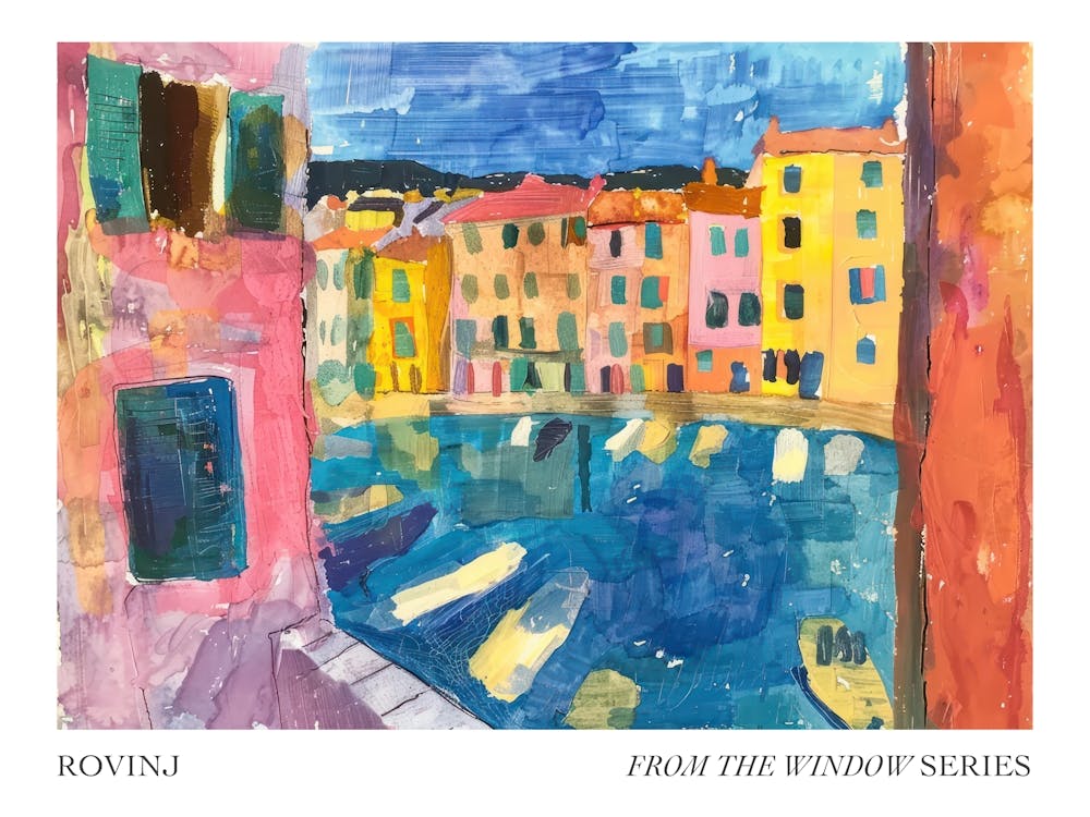 Rovinj From The Window Series Poster Painting 3