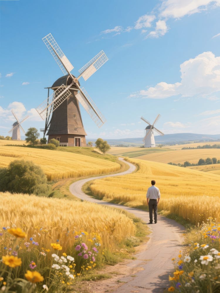 Windmills In The Countryside