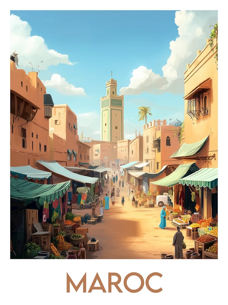 Affiche de voyage Maroc 2