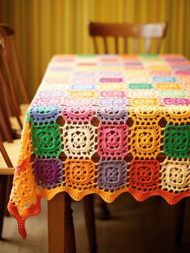 Nans Crochet Table Photograph