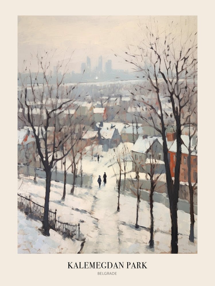 Winter City Park Poster Kalemegdan Park Belgrade Serbia 7