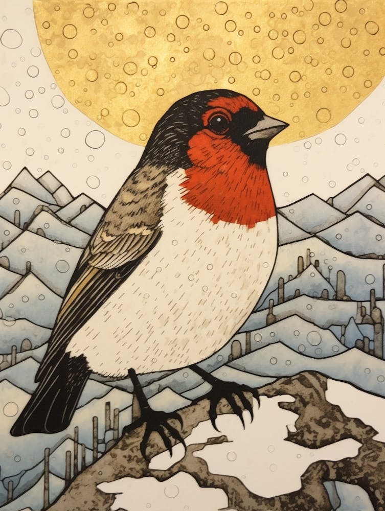 Bird Illustration Cowbird 2