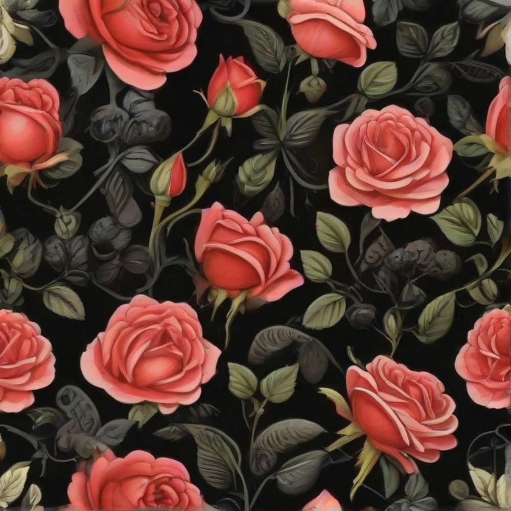 Roses On Black 1
