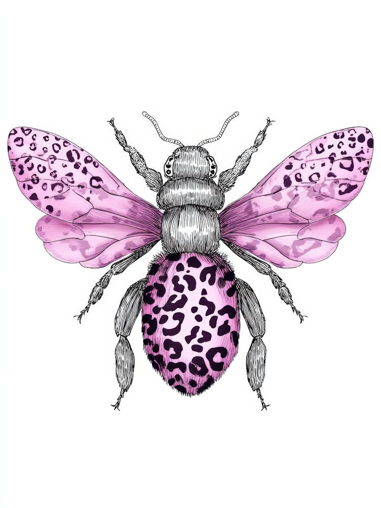 Pink Leopard Bee 1